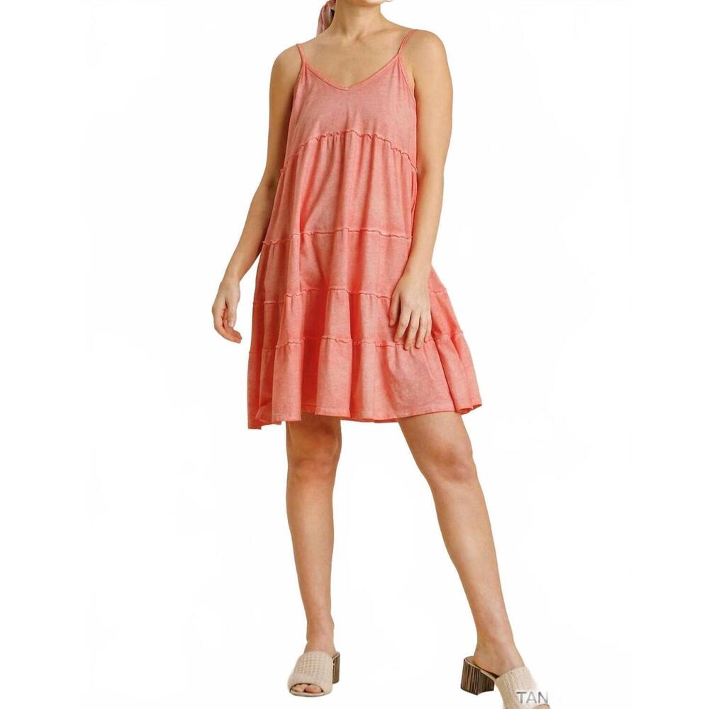 NEW UMGEE beach life sundress in tangerine